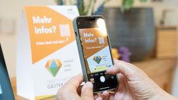 Aufsteller im Blekkers B&B Grafschafter Gästekarte